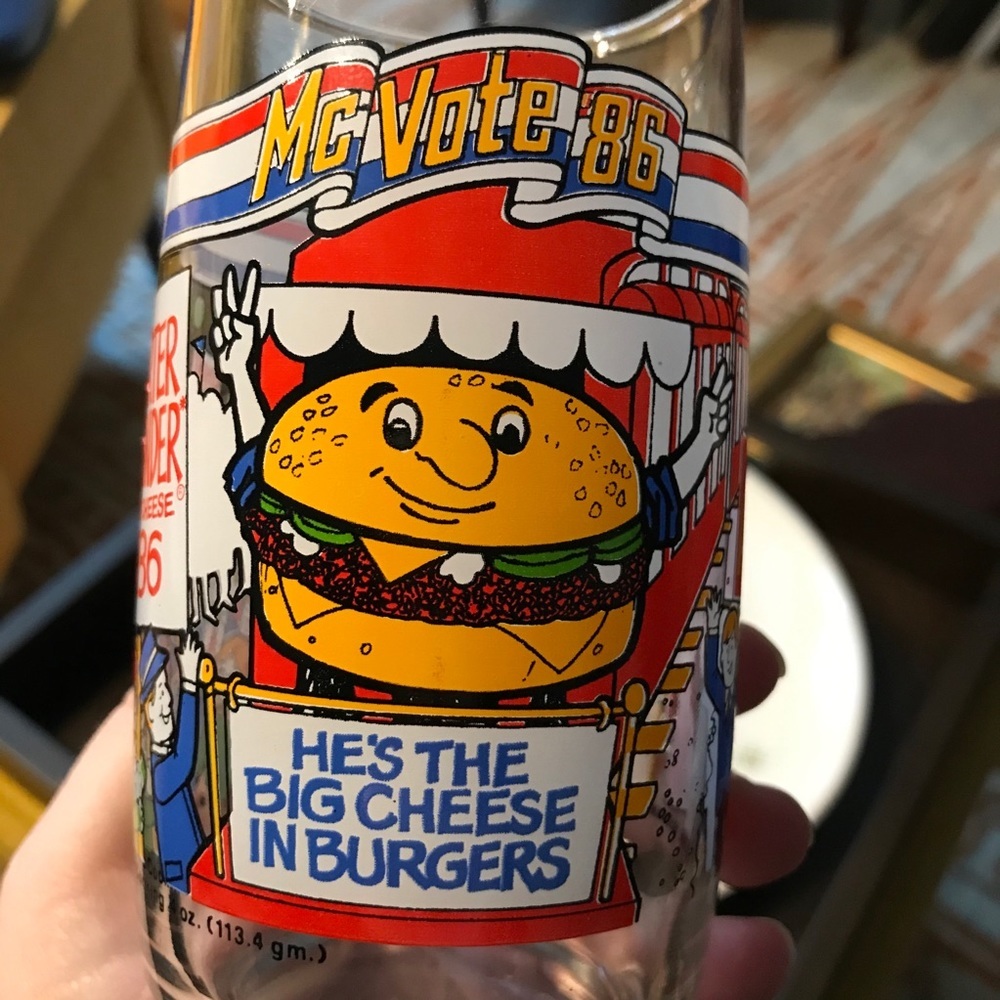 Vintage 1986 McDonald’s McVote Glass Cup - Picture 10 of 10